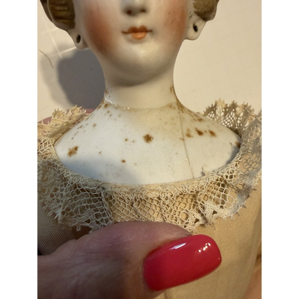 Antique Bisque China Head Doll W/Orig Body 21" - Picture 12 of 15